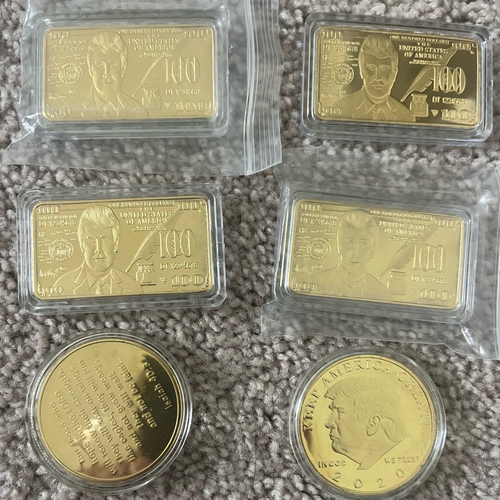 Gold Commemorative Coins and Bars Set